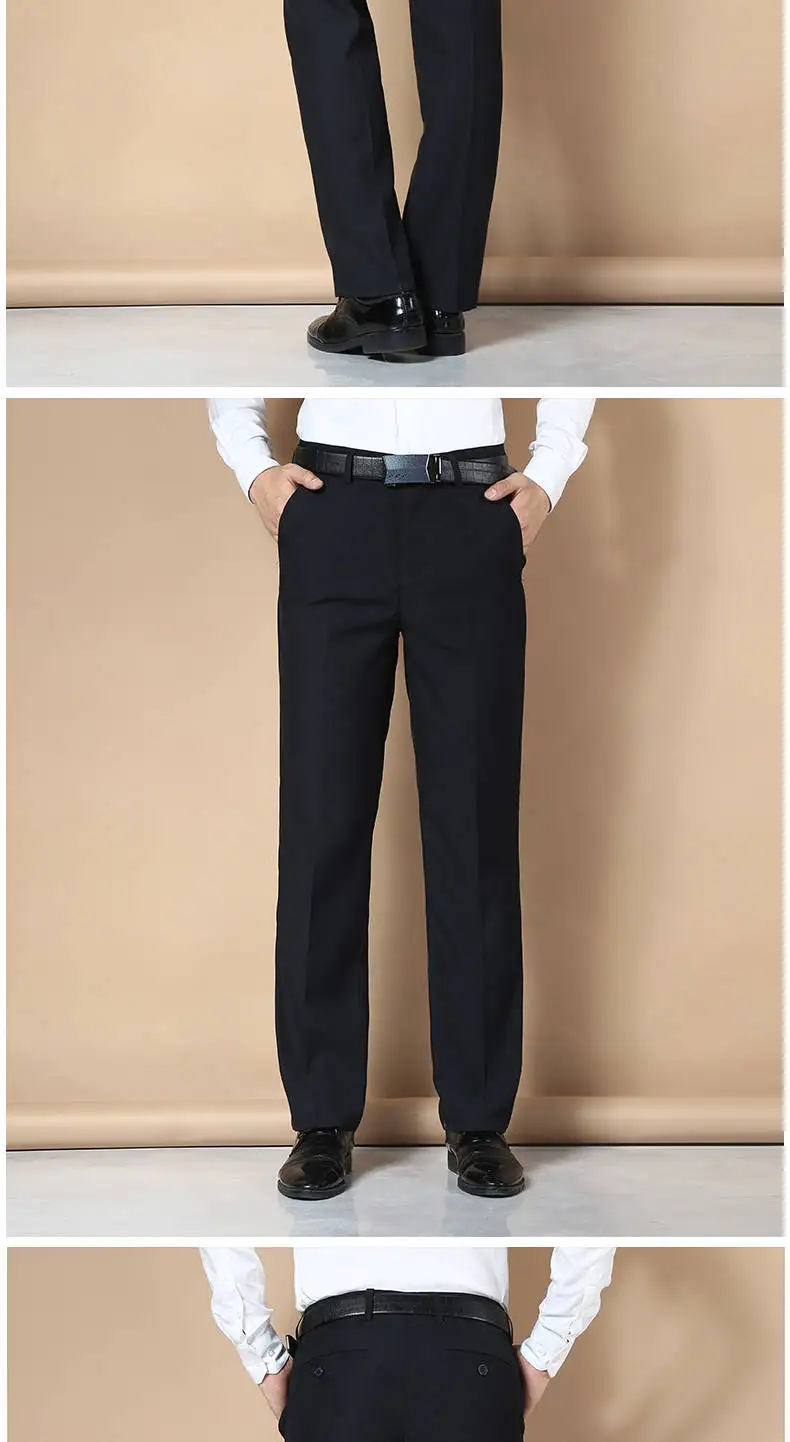 Брюки мужской костюм платье повседневные брюки мужские прямые деловые штаны Большие размеры классические мужские брюки мужские