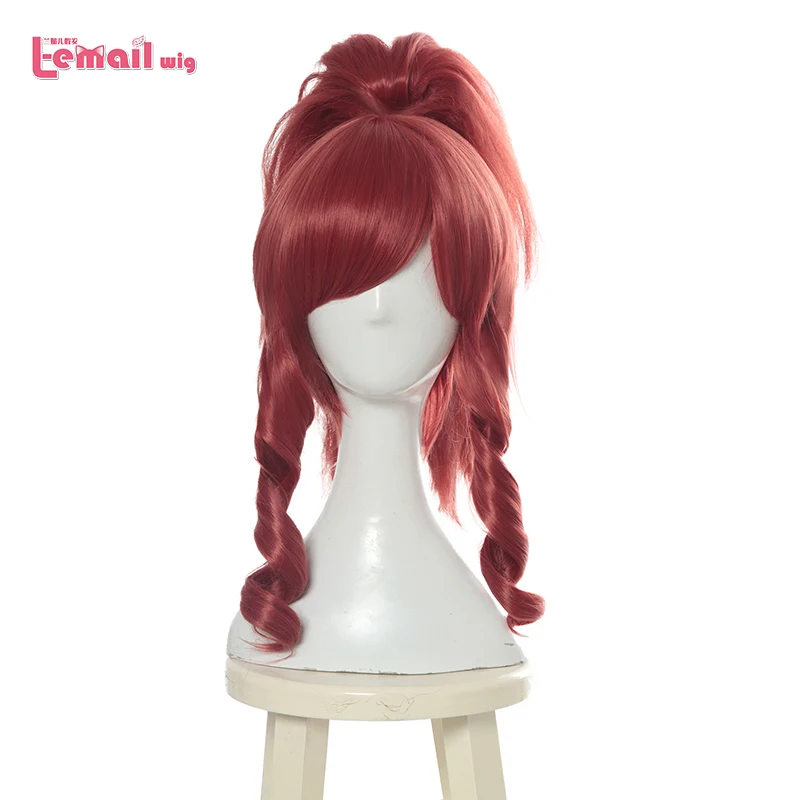 

L-email wig LOL KDA Akali Cosplay Wigs Game Prestige Edition K/DA Cosplay Wig Purple Ponytail Heat Resistant Synthetic Hair