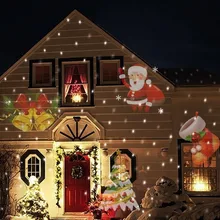 12 padrões de natal laser floco de neve projetor ao ar livre led à prova dwaterproof água em movimento floco neve casa jardim estrela luz decoração