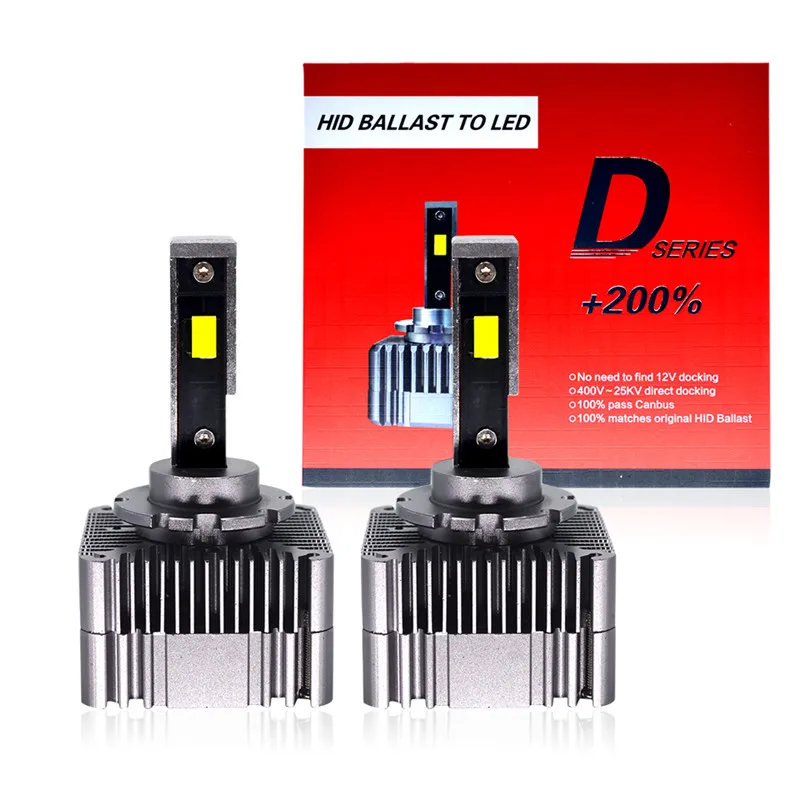 HIDLT 2 uds no destructivo Error Canbus gratis LED D1S D1R D3S 90W PLUG & PLAY directa reemplazar las lámparas de HID D1 D3 bombilla de faro LED