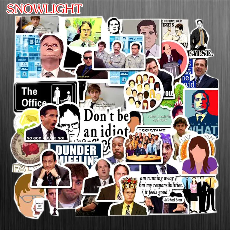 10/50 pcs/pack Famous OFFICE TV SHOW Waterproof Sticker Toy Luggage Sticker Motorcycle And Luggage Notebook DIY Sticker