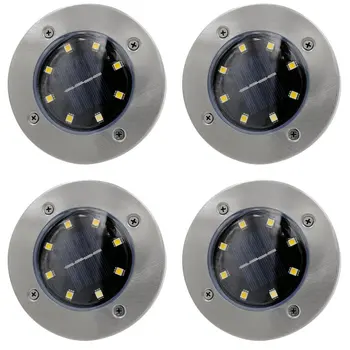 

4pcs/set Solar Power Panel Lawn Lamps Bright Light LED Energy Saving Waterproof For Outdoor Pathways Garden Install In Ground