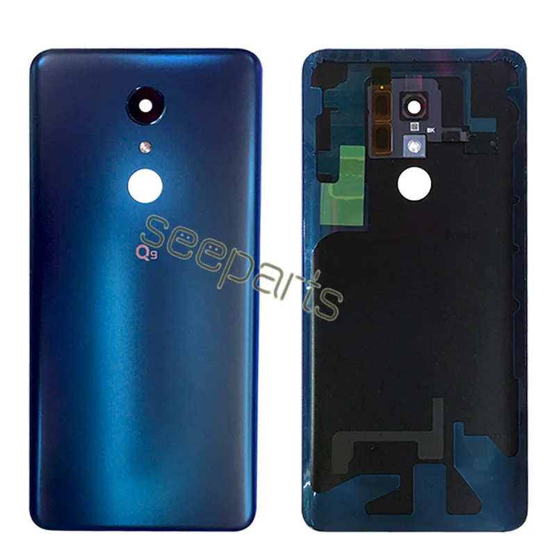 NEW 6 1 For LG Q9 Back Cover Battery Cover Door Rear Glass Housing Case For 2
