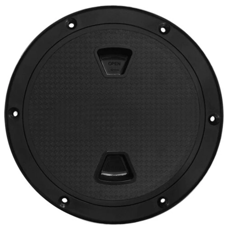 

Black Screw Out Inspection Deck Plate Hatch Marine Boat Yacht Detachable Cover Abs Plastic
