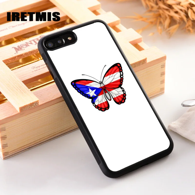 Iretmis Rubber Silicone Phone Cover Case For Iphone 6 6s 7 8 Plus X Xs Xr 11 Pro Max Puerto Rican Flag Butterfly Phone Case Covers Aliexpress