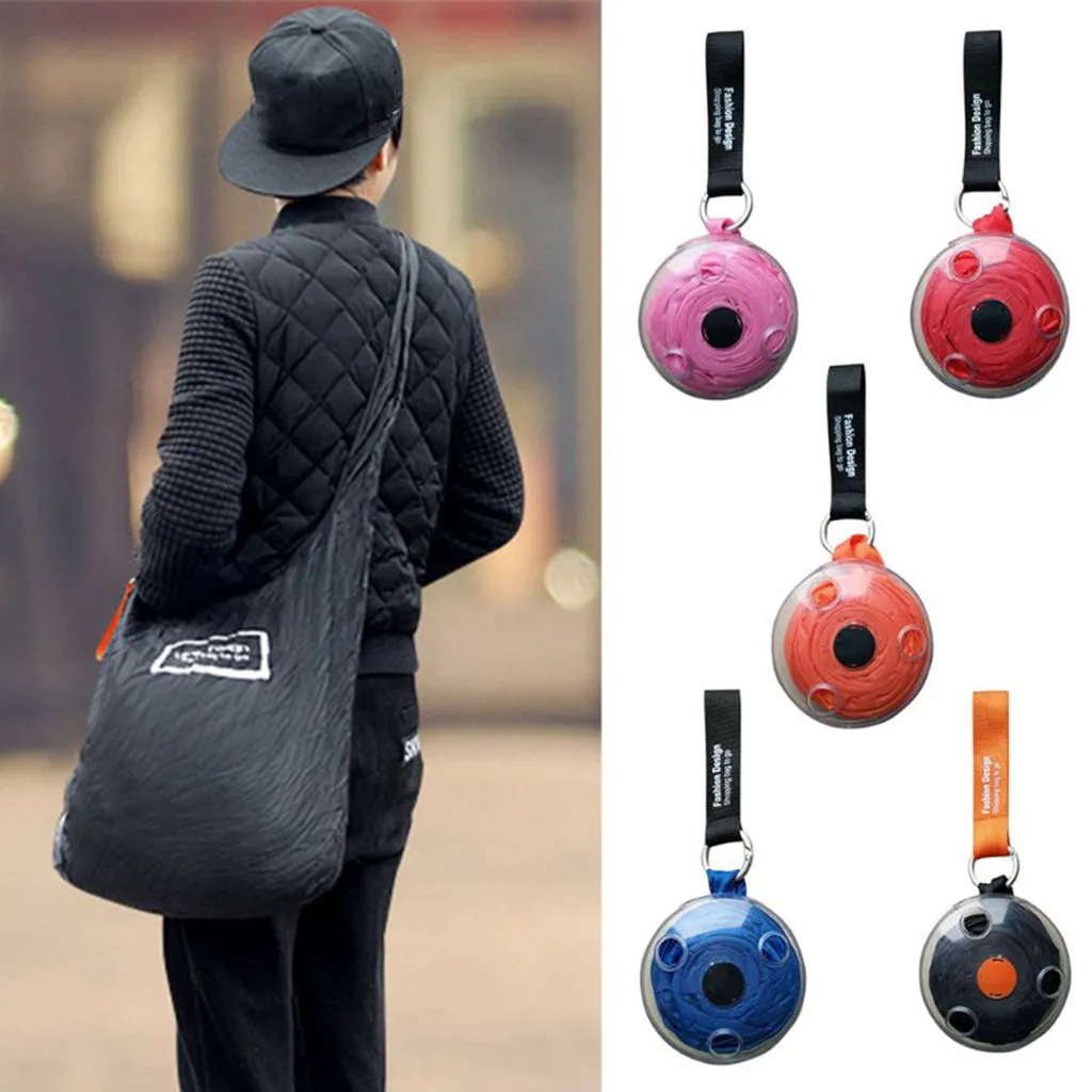 

New Stylish Creative Eco Bag Foldable Portable travel Shopping Storage Bag Reusable Large-Capacity Tote Unisex Shoulder bag F1