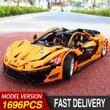 Lepinblocks 20087 app rc série técnica mclaren p1 carro tijolos modelo kit MOC-16915 carro de corrida blocos de construção brinquedos para crianças(China)