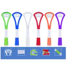 Очиститель покрытия языка удаляет грязь языка скребки языка артефакт безопасности силикагель Чистящая Щетка инструмент