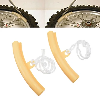

2pcs Motorcycle Wheel Rim Protectors Scooter Bike Tyre Change Fit Rim Alloy Plastic Tool Accessories 15x2cm