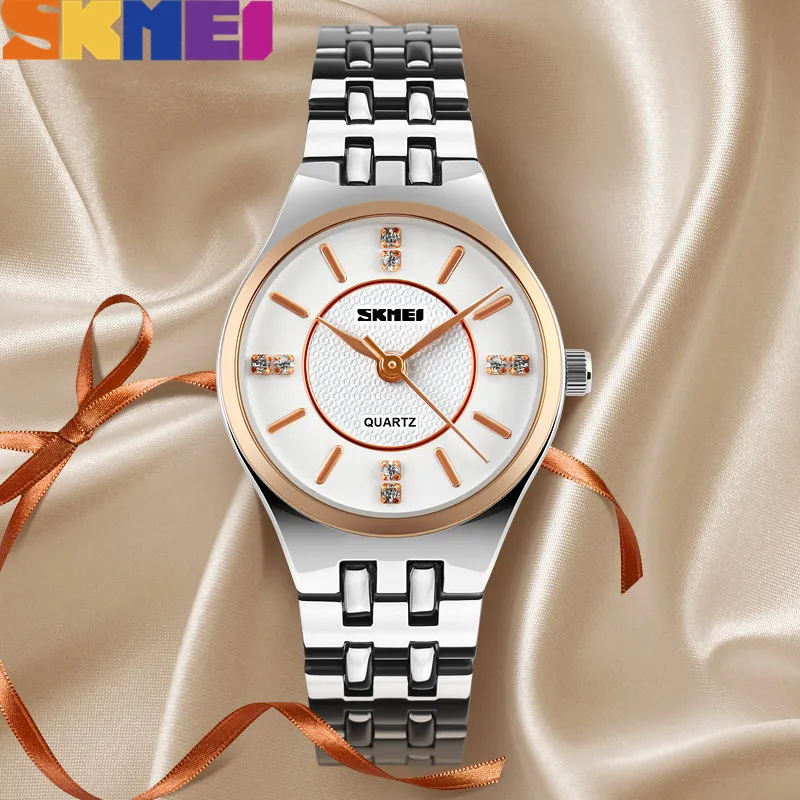 SKMEI топ роскошные женские часы кварцевые часы модные бизнес водонепроницаемые женские часы платье наручные часы для женщин relogio 1133