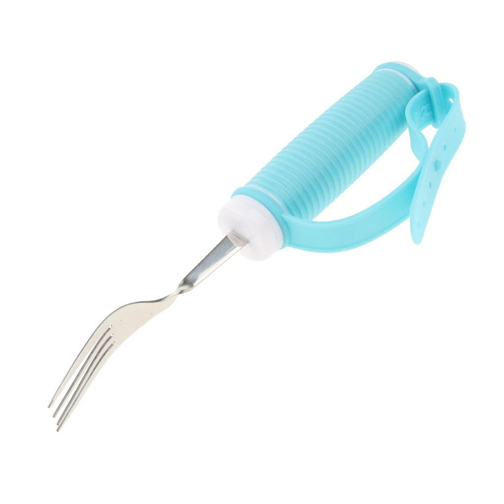 Stainless Steel Swivel Fork Adaptive Utensils Disability Eating Cutlery Assistive for Elder Disabled Patients