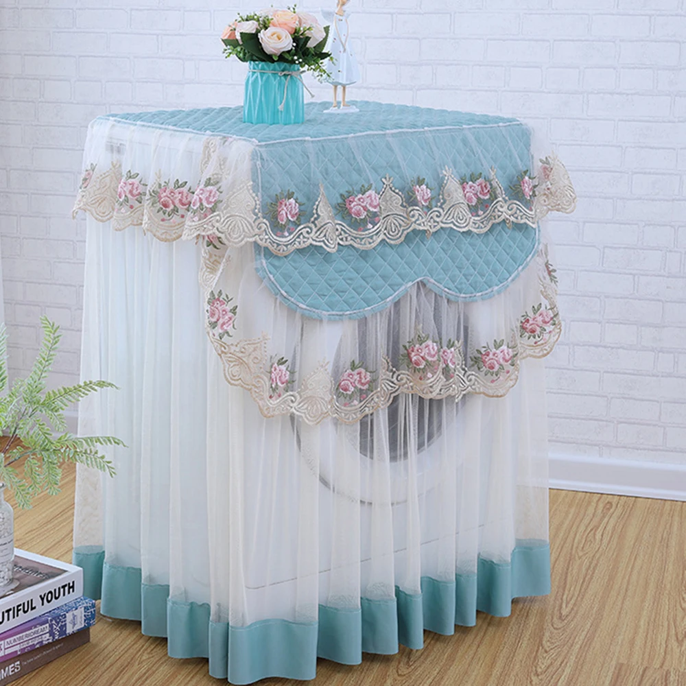 Lace Dust proof Protector Floral style Home Decor Washing Machine Cover 5 colors Washable 60*60*85cm Decoration