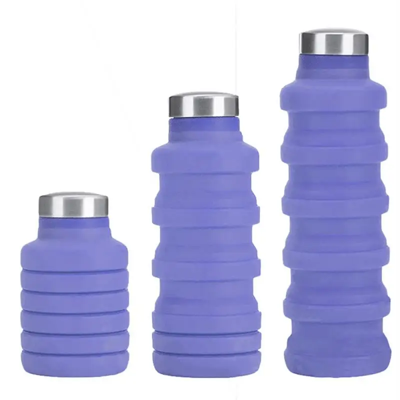 Folding Drink Bottle Run Bodybuilding Camping Portable Gel Cup Outdoor Sport Water Bottle Drink 550ml Water Bottle