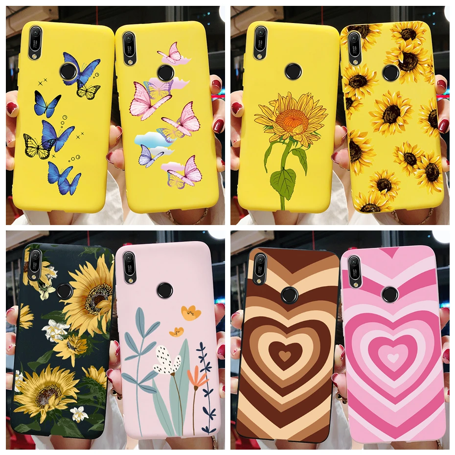 Per Huawei Y6 2019 Custodia Daisy Flower Cover Huawei Y6 2019 Custodia Morbida In Silicone Fundas Per Huawei Y 6 Y6 2019 Mrd-Lx1 Coque