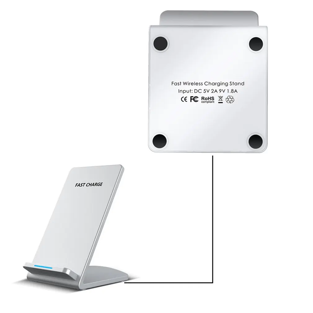 Powerport Powerwave Stand 10W Быстрое беспроводное зарядное устройство для Iphone 8/8 Plus для Iphone X/Xs/Max совместимых устройств