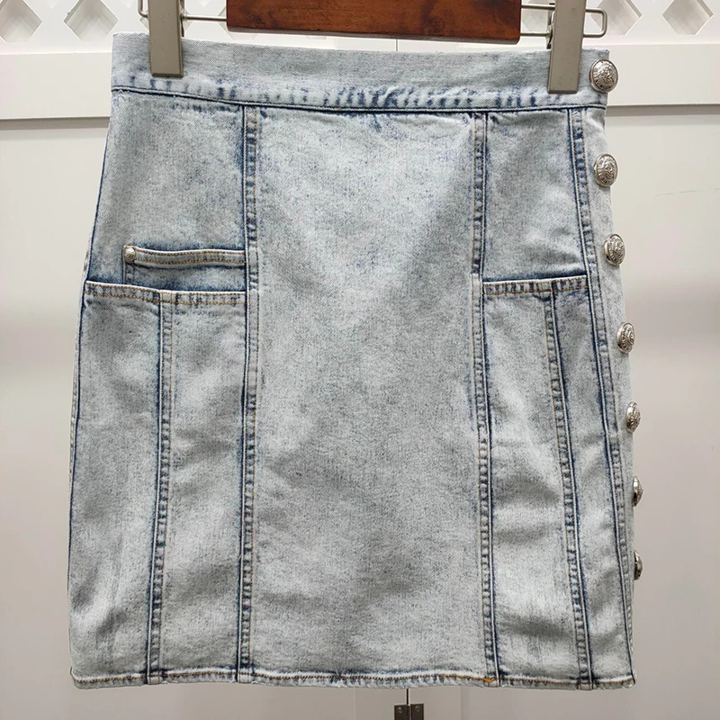 Vrouwen Mini Rok Elegante Voorjaar Hoge Taille Toevallige Denim Rokken Fashion Pockets Rok Vrouwelijke Vrouwen Mini Rok Elegante Voorjaar Hoge Taille Toevallige Denim Rokken Fashion Pockets Rok Vrouwelijke