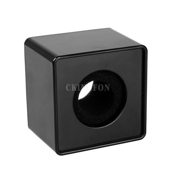 

100PCS 40mm ABS Injection Molding Square Portable Cube Shaped Interview Mic Microphone Logo Flag Dark Box