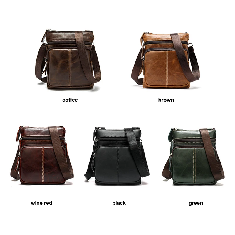 VICUNA POLO хит продаж брендовая однотонная мужская сумка мессенджер из натуральной