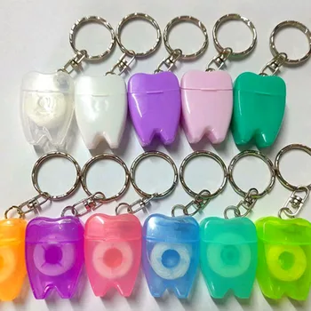 

Color Random 15 M Dental Floss For Teeth Cleaning Oral Care Kit Dental Hygiene Mint Fragrance Portable Teeth Keychain 3689