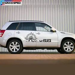 Компасы, графические боковые наклейки на двери автомобиля для Suzuki Grand Vitara AT MT 3-5 дверей 4X4 внедорожные стильные Авто украшения для тела