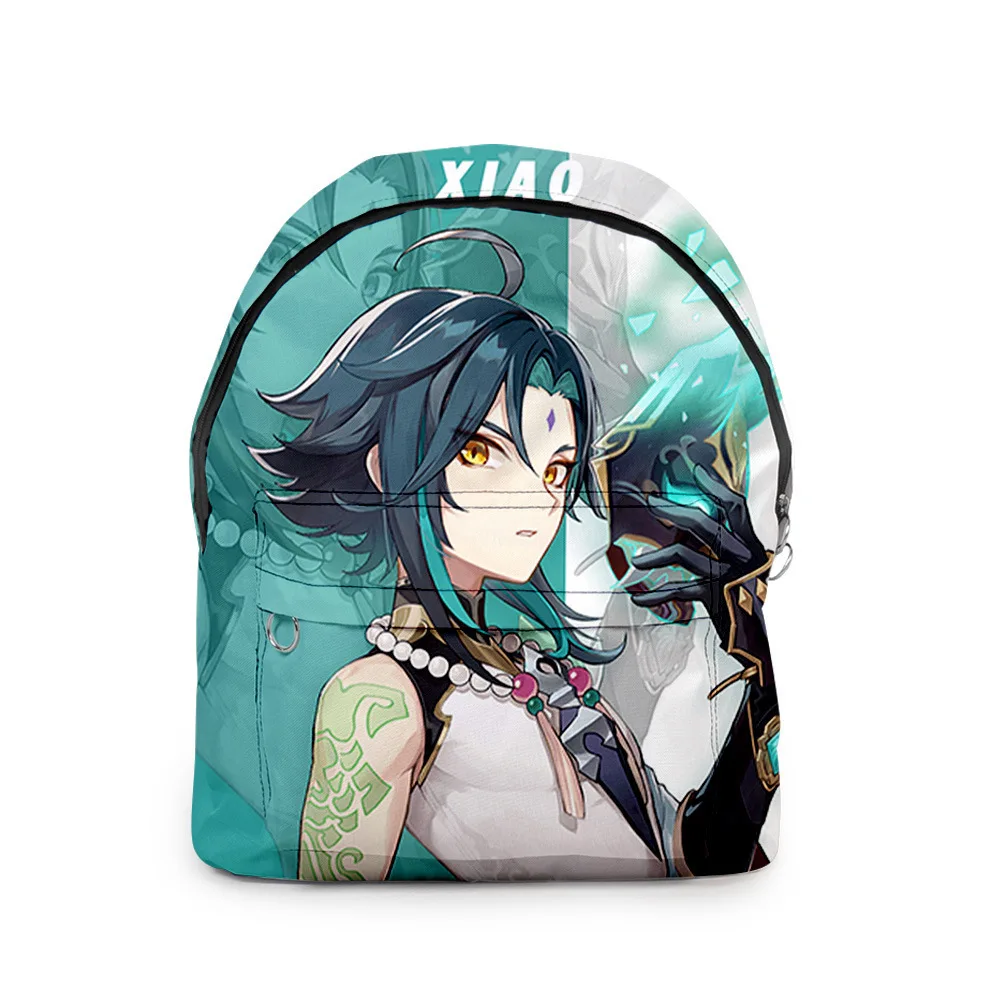 

2021 Genshin Impact HuTao Men Women Hip hop 3D Backpack Fabric Oxford hanging buckle Style Child School bag Travel Backpack
