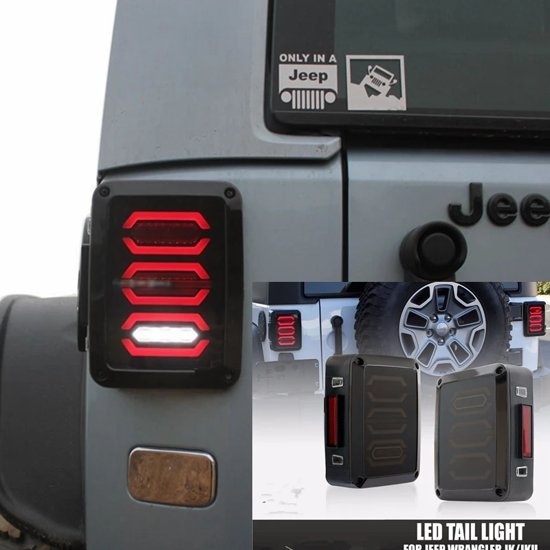 Светодиодный ные задние фонари для Jeep Wrangler JK стоп-сигнал заднего хода и поворота