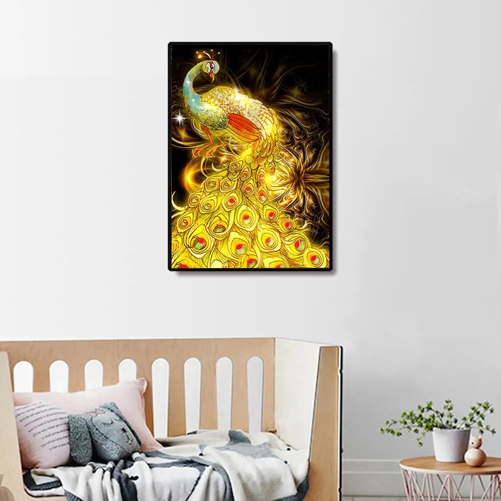 

30x40cm Sparkling Peacock Cross Stitch DIY Diamond Painting Embroidery Crosses Stitch Home Room Wall Decor Embroidery Craft Gift