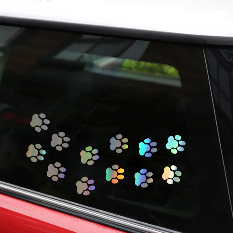 

Personality Animal Cat Paw Prints Car Sticker Styling Creativity Motorcycles Bumper Window Cover Scratches Decal Accessories PVC