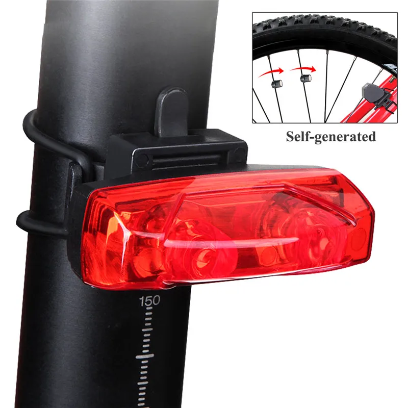 Задняя фара для велосипеда, индукционный задний свет для велосипеда велосипедный передний фонарь, магнитный источник питания, задний фонарь