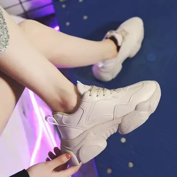 

2019 autumn new fashion simple solid color flat shoes women trend comfortable thick soles casual shoes