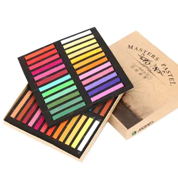 

48 Colors Assorted Colors Soft Chalk Pastels Set Toner Hair Dye Stick Pastels Kit Kids Paints Drawing
