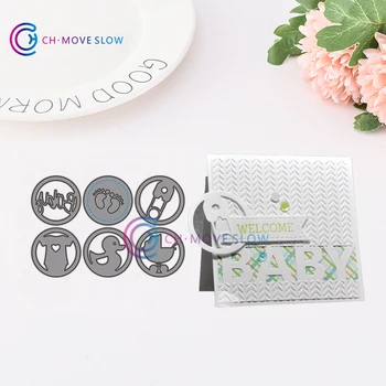 

CH baby treat toppers Metal Cutting Dies Embossing Scrapbooking Stencil Craft Cut Dies For DIY Card Crafts Handmade