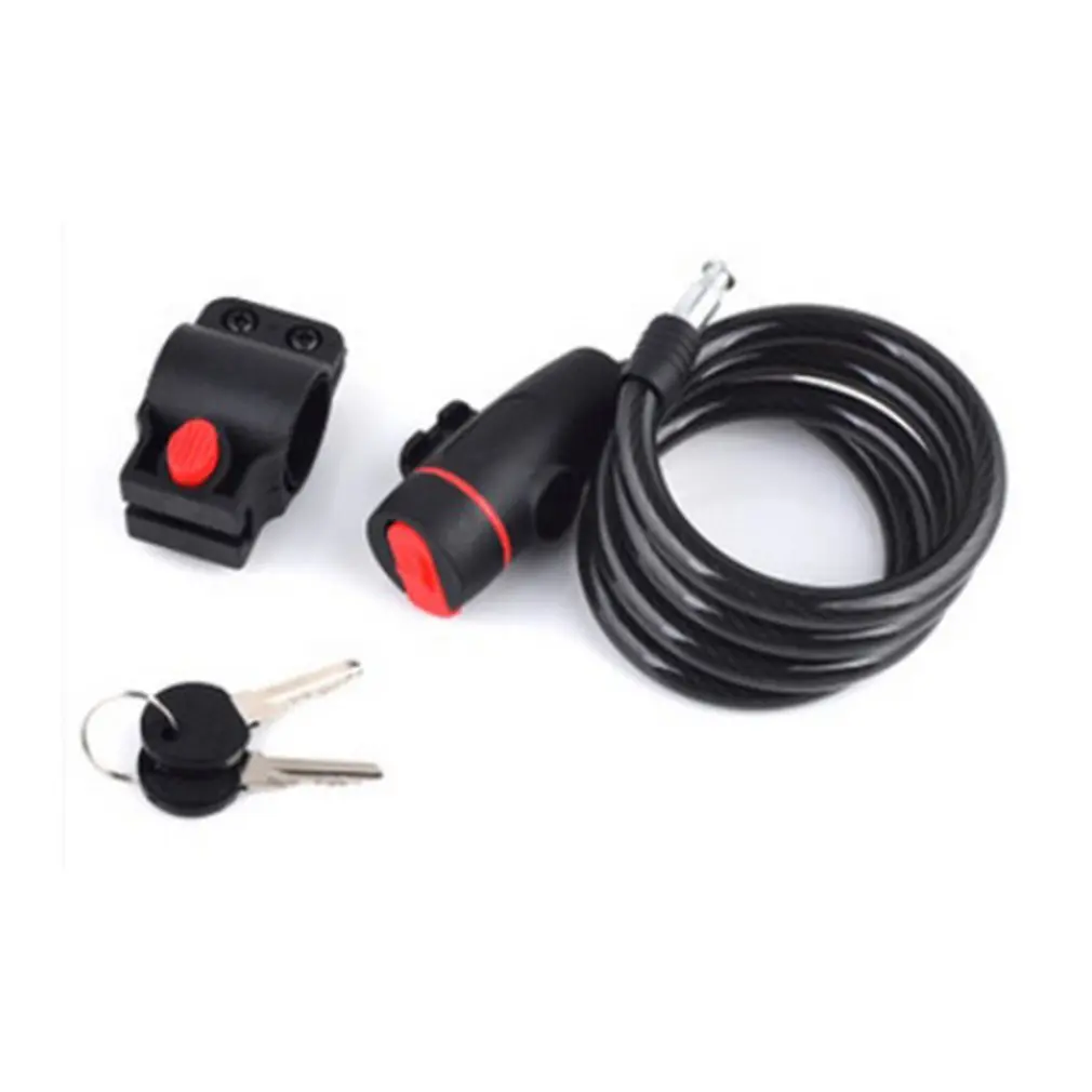 

Bicycle Mountain Bike Electric Car Anti-theft Chain Wire Lock Red Cover