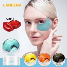 60pcs Lanbena Collagen Eye Mask + 20pcs Cherry Moisturizing Lip Mask Skin Firming And Anti-Fine Wrinkle Flavonol Vitamin C Care