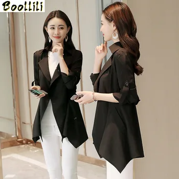 

Boollili Spring Summer Women's Windbreaker Plus Size Black Trench Coat Women Overcoat Womens Clothing Abrigo Mujer 2020