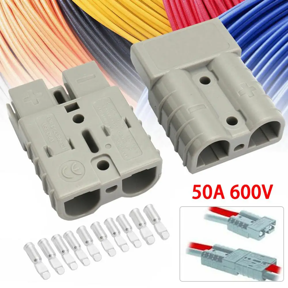 5 шт. 600V 50A 50Amp серый разъем Carvan зарядное устройство батарея для 12v или 24v