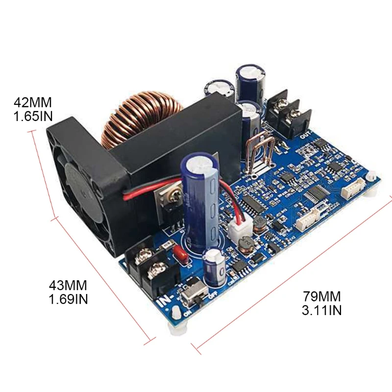 

50V 12A 600W Programmable Step-down Power Supply Module LCD Digital Display
