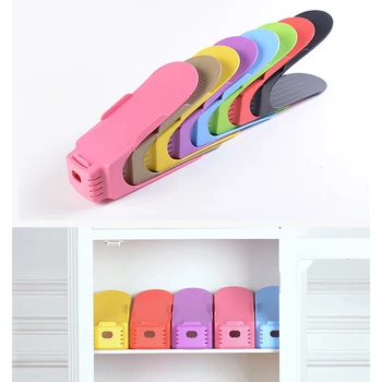 

8pc Shoe Organizer Modern Double Cleaning Storage Shoes Rack Living Room Convenient Shoebox Space Saver Plastic Shelf for Sandal