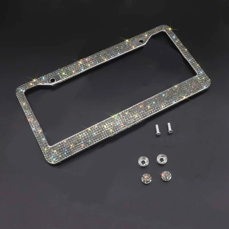 Bling-Crystal-License-Plate-Frame-Women-Luxury-Handcrafted-Rhinestone-Car-Frame-Plate-with-Ignition-Button-For-USA-121
