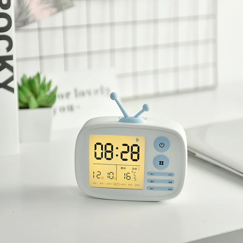 Creative Silence Alarm Clock Nightlight Digital Timing at Bedside of Primary School Studentsɽormitory | Дом и сад