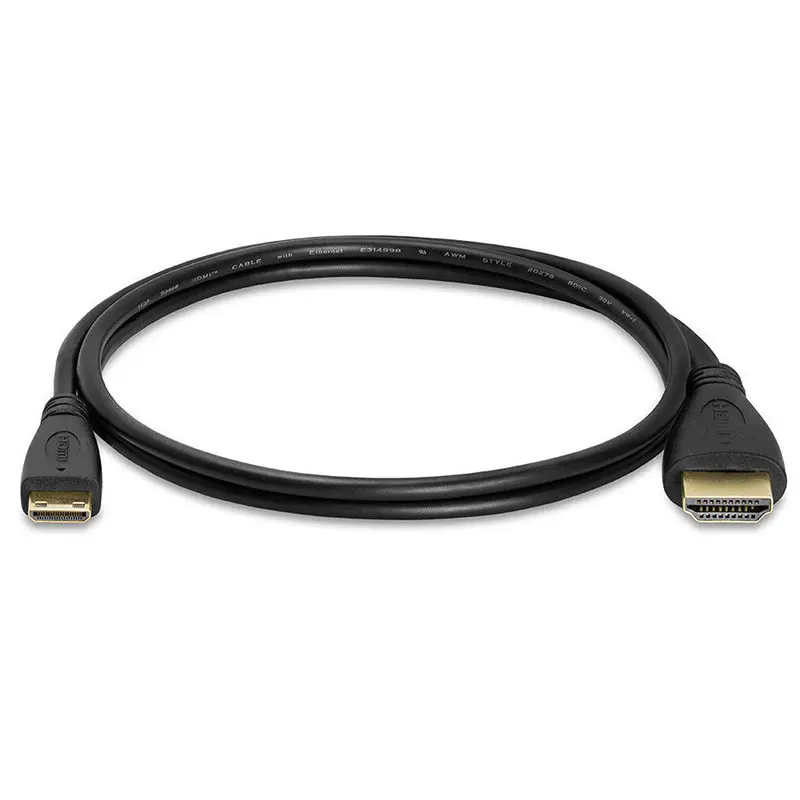 

3ft High-Speed Mini HDMI to HDMI Adapter Cable Cord HDMI A to HDMI Mini Type C cable 4K/24Hz 1080p/60Hz 3D Video 3ft/1m