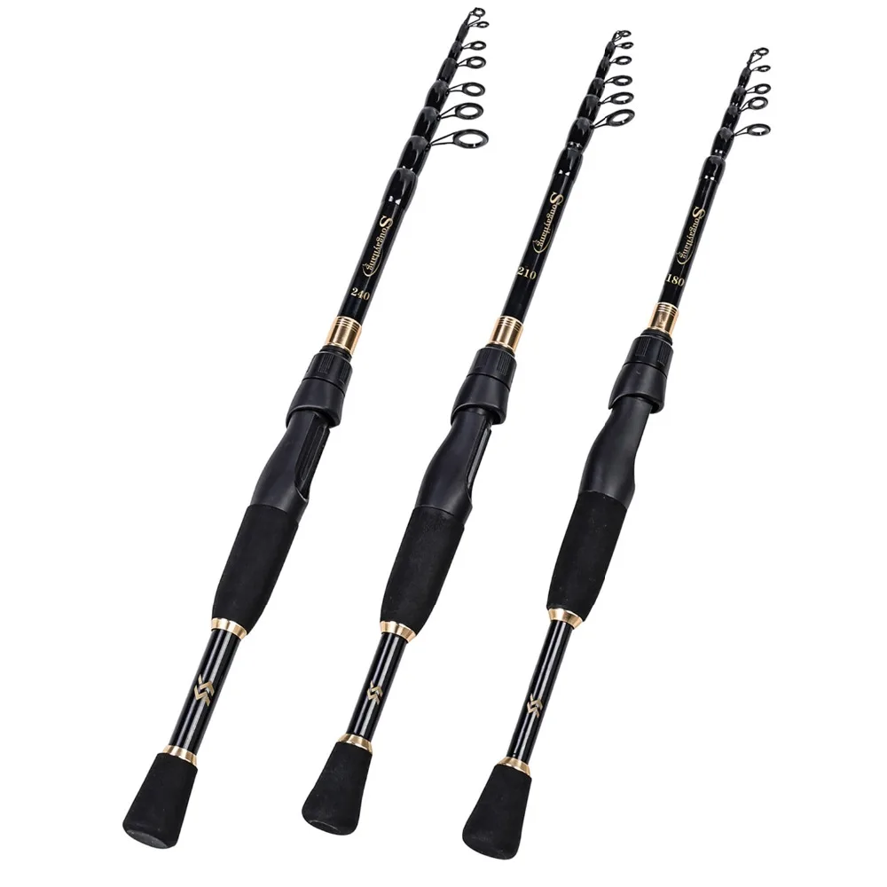 Sougayilang Telescopic Fishing Rod Ultralight Weight Spinning/Casting