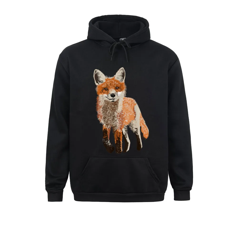 Fox Cute animal T-Shirt__484 Sweatshirts for Boys Fashionable Summer Fall Hoodies Long Sleeve Cheap Slim Fit Hoods  Fox Cute animal T-Shirt__484black