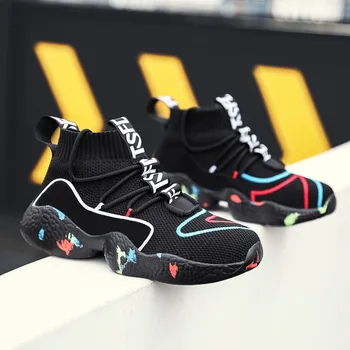 

New Arrival Men Shoes Couple Casual Shoes Comfortable Mesh Platform Shoes Men Lovers Sneakers Large Size EUR 36-46