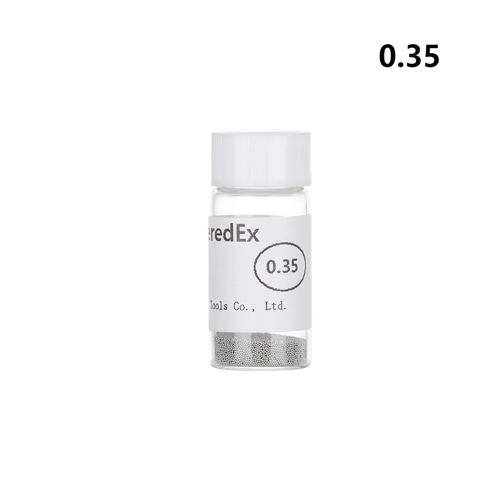 0.35mm Новые шарики для реболлинга(0,2 0,25 0,3 0,35 0,4 0,45 0,5 0,55 0,6 0,65 0,76) BGA Паяльные шарики с этилированным BGA ремонтные инструменты 1 бутылка - Цвет: 0.35mm