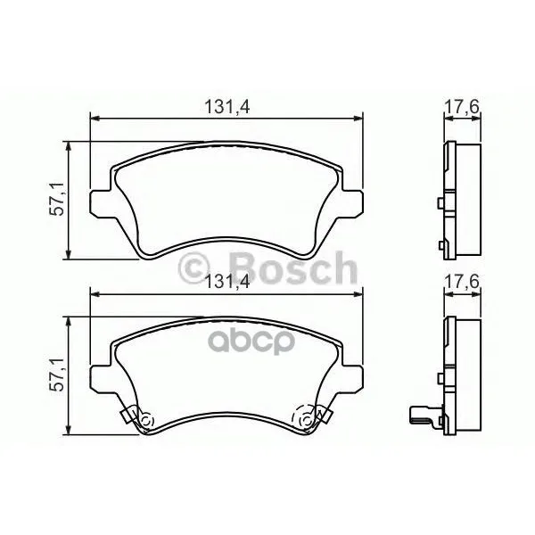 Колодки Тормозные Дисковые Toyota Corolla(E12) 1.4/1.6/1.8/2.0 0002/02 Передние Bosch арт. 0986424735