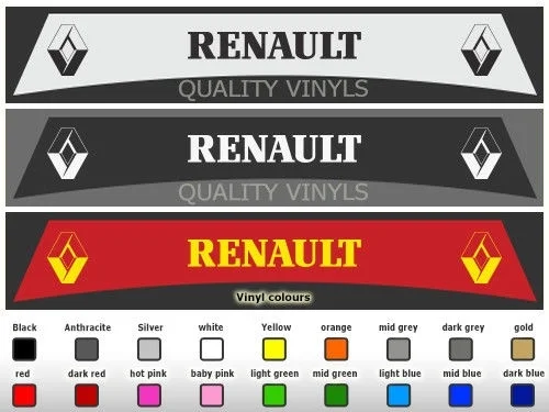 

For SU79 RENAULT SPORT CAR SUNSTRIP MEGANE CLIO SCENIC TWINGO GRAPHIC DECAL STICKERS