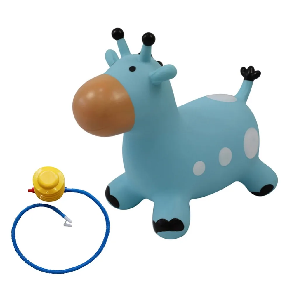 Надувной космический бункер прыжки Корова Лошадь езда на резиновой прыгающие игрушки животных с насосом