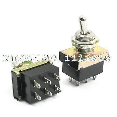 

2Pcs KN3-3 Self-Locking 2 Position 2 Position 6P Toggle Switch DPDT