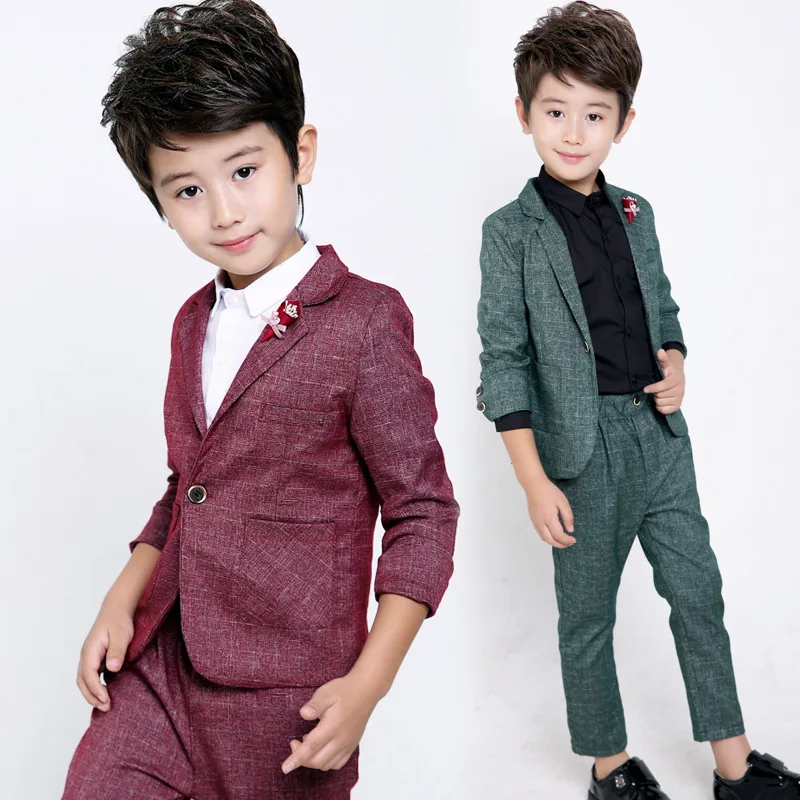 

2019 BOY'S Suit Set Autumn & Winter Korean-style Dresses of Bride Fellow Kids Children Suit Two-Piece Set Y066 Shirt Y068
